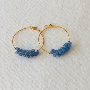 Blue and Gold Hoops